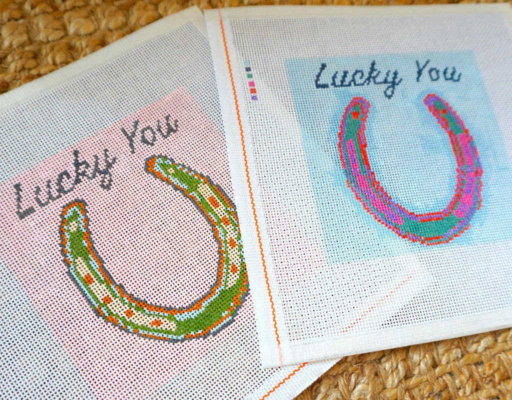 Set of 2 Horse Shoes "Lucky You"