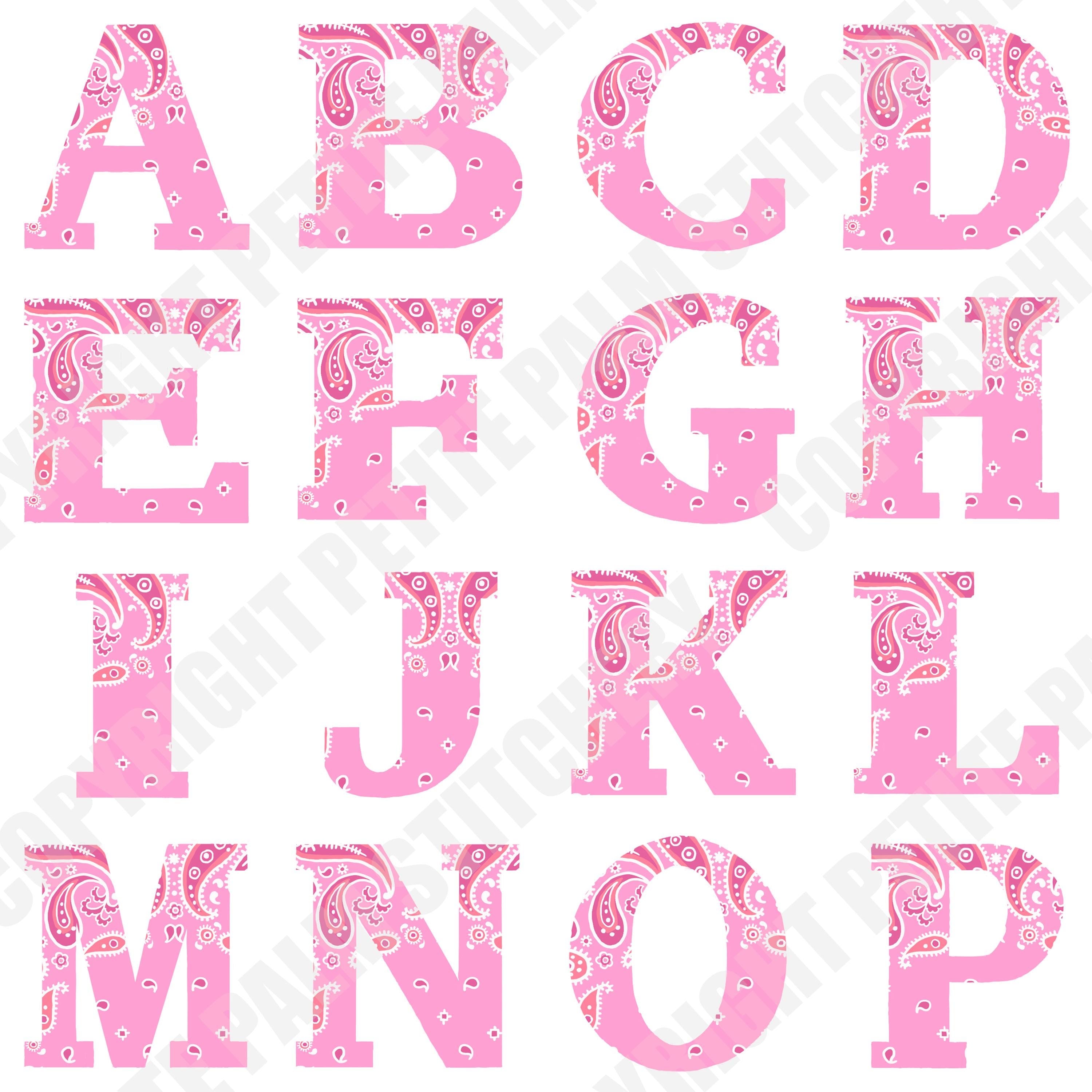 Bandana Alphabet Single Letter
