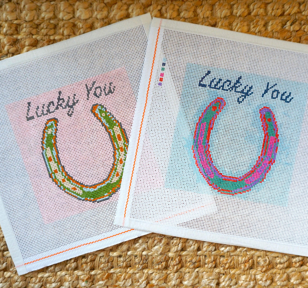 Set of 2 Horse Shoes "Lucky You"