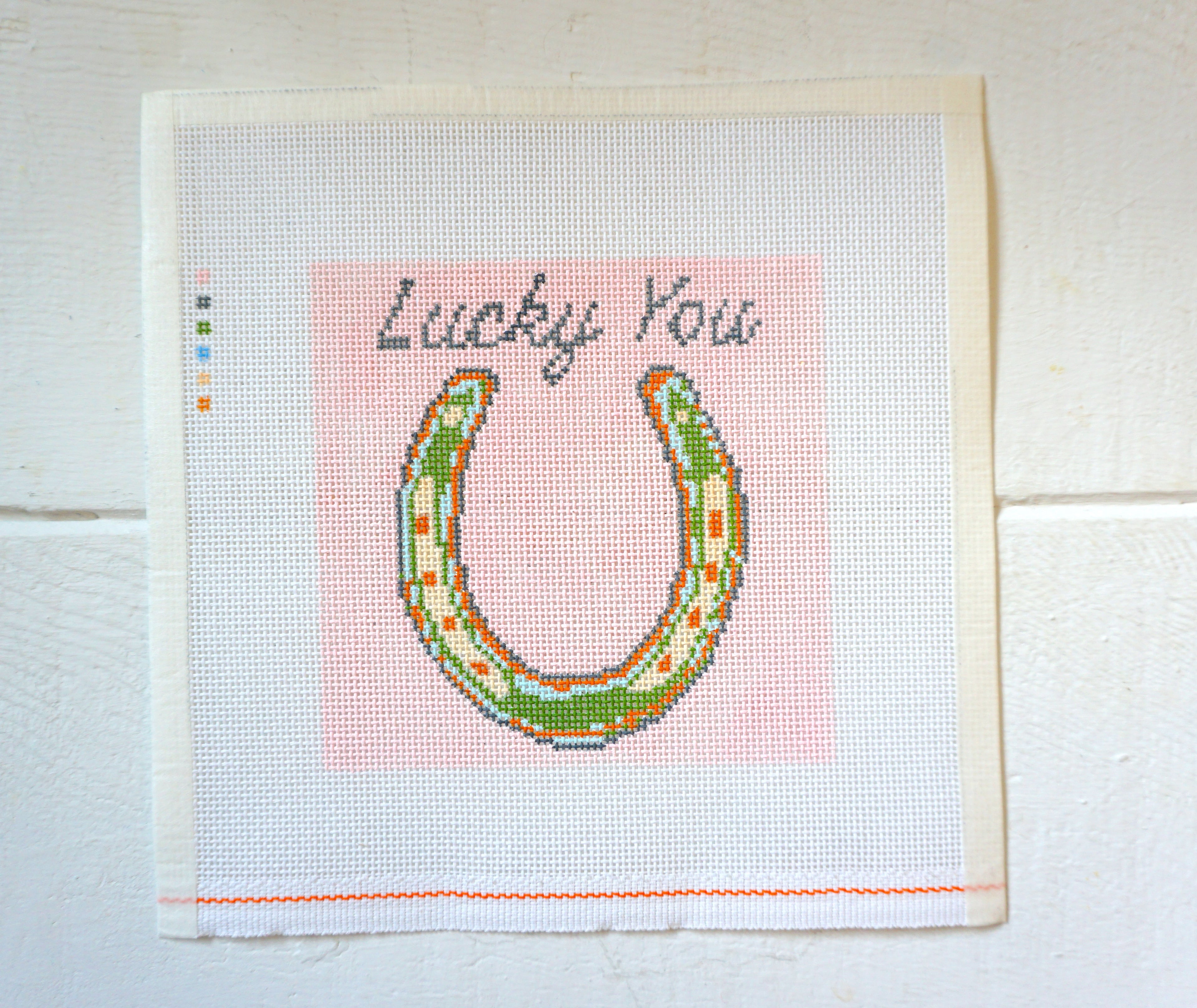 Pink Horse Shoe "Lucky You"
