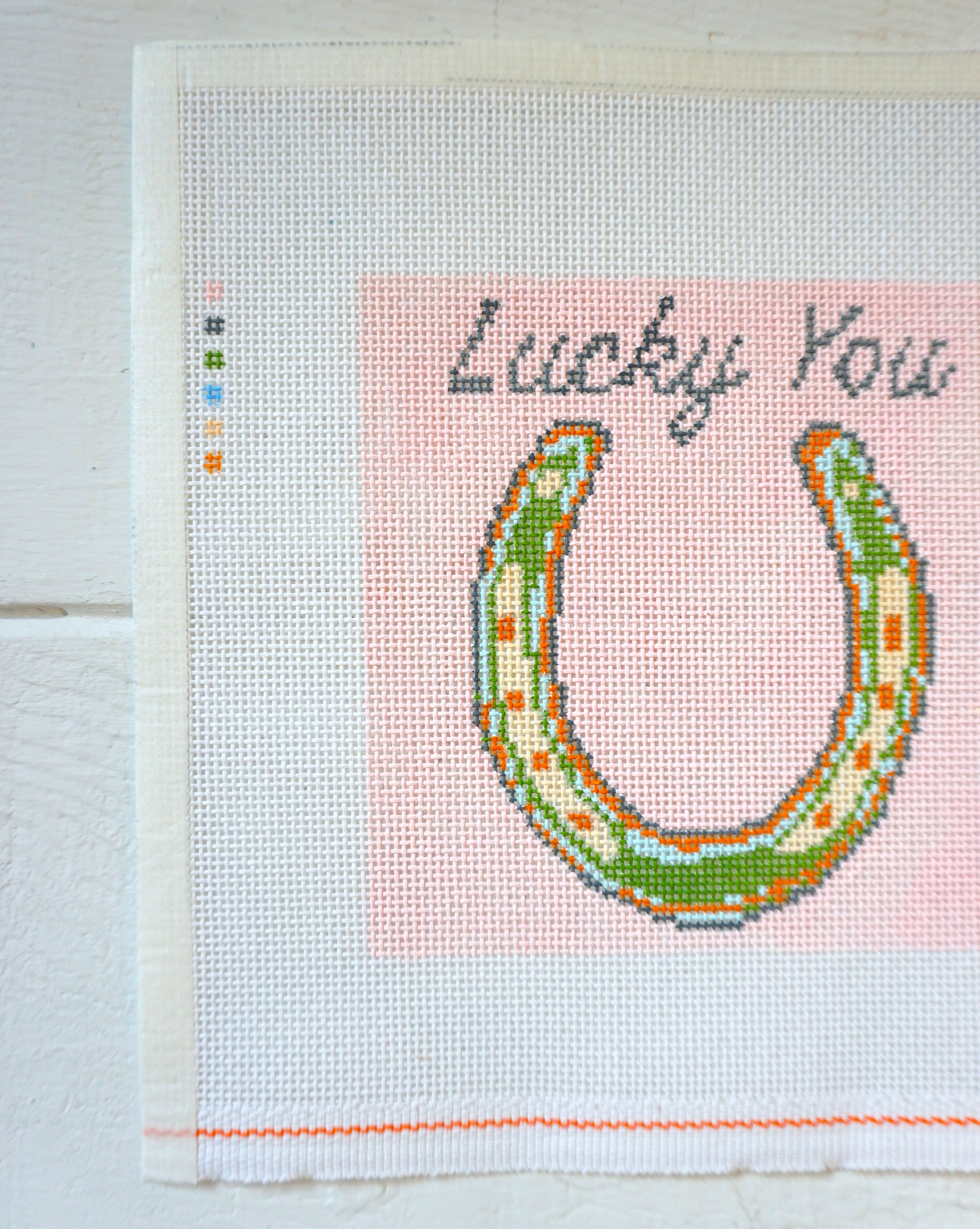 Pink Horse Shoe "Lucky You"