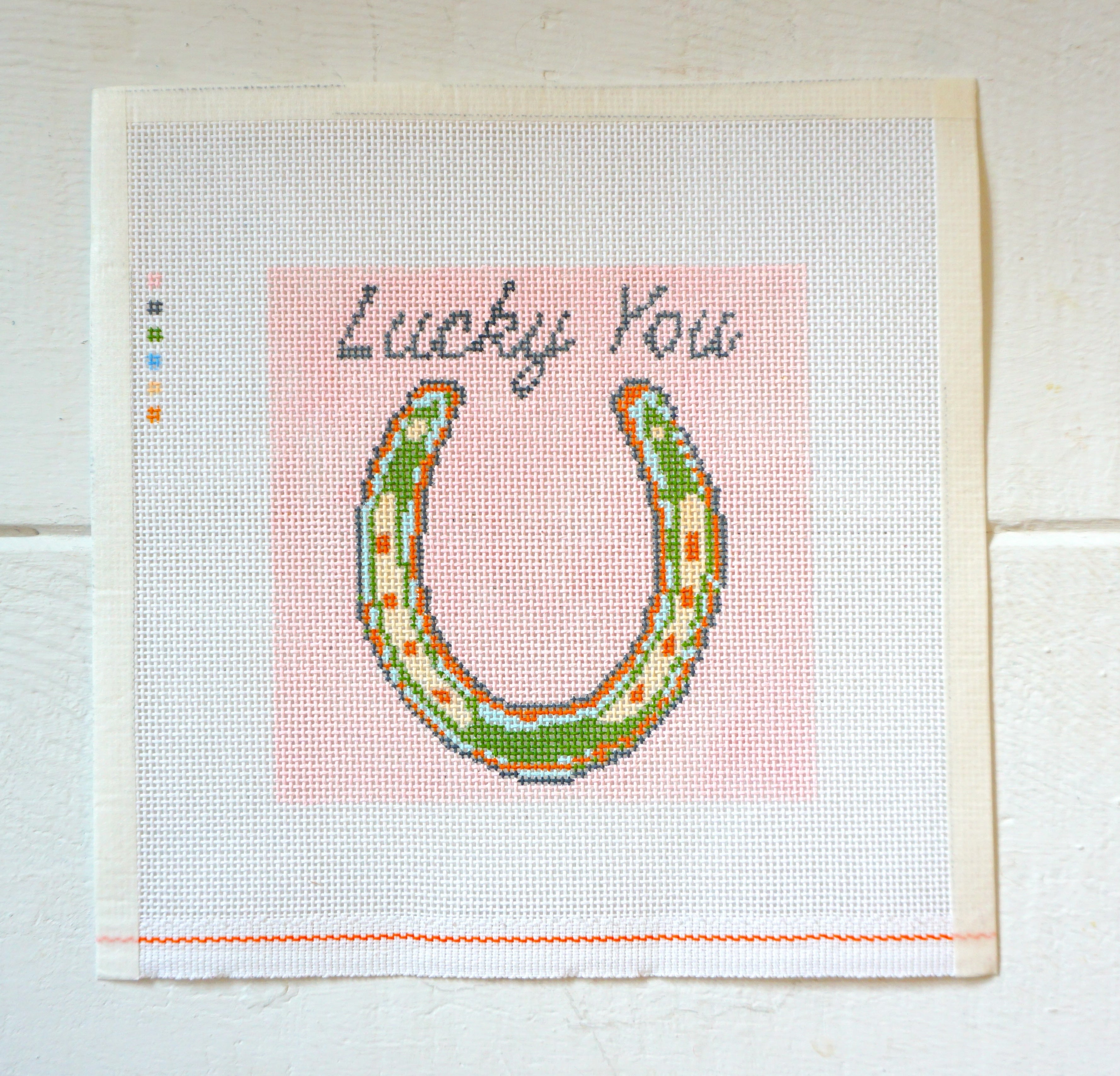 Pink Horse Shoe "Lucky You"