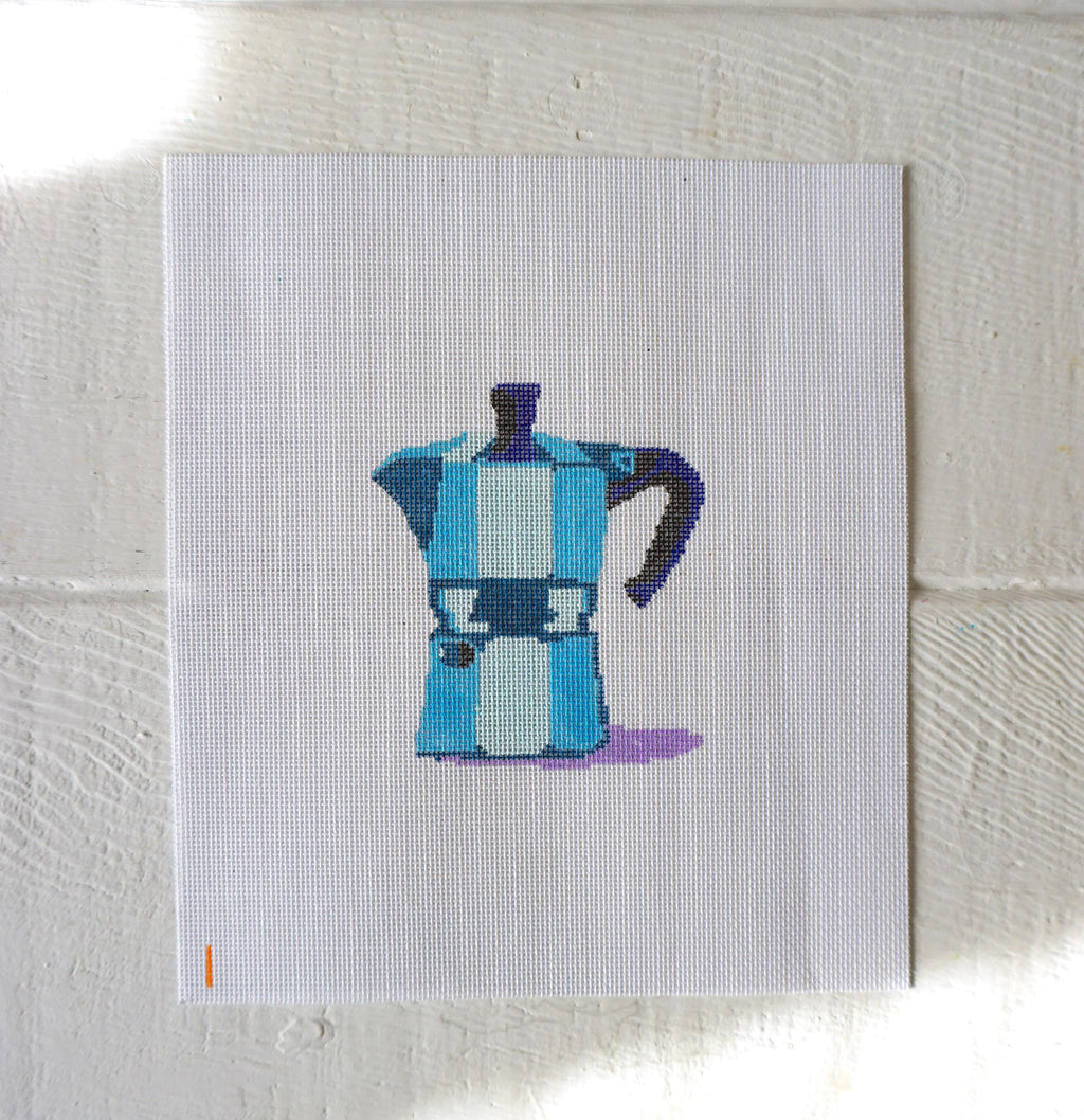 Blue Moka Pot