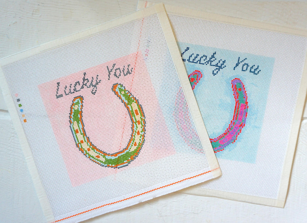 Set of 2 Horse Shoes "Lucky You"