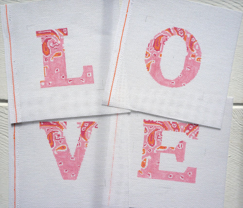 Bandana Alphabet Coaster Set "LOVE"