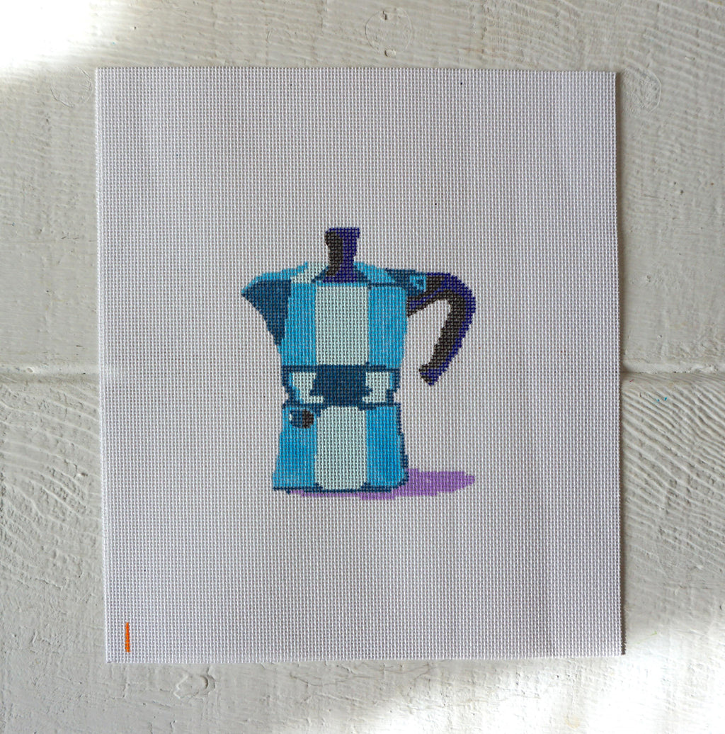 Blue Moka Pot